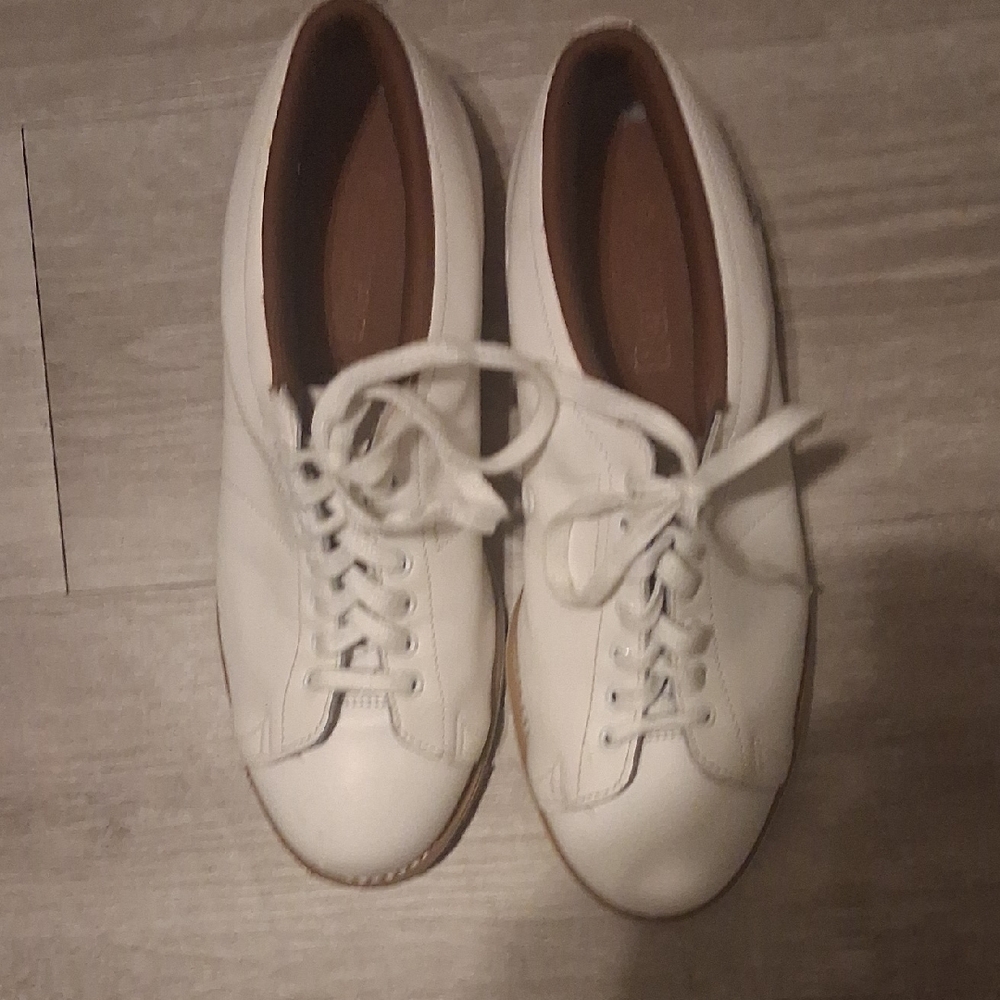 Dexter White Leather Men's Athletic Lace-Up Sneakers